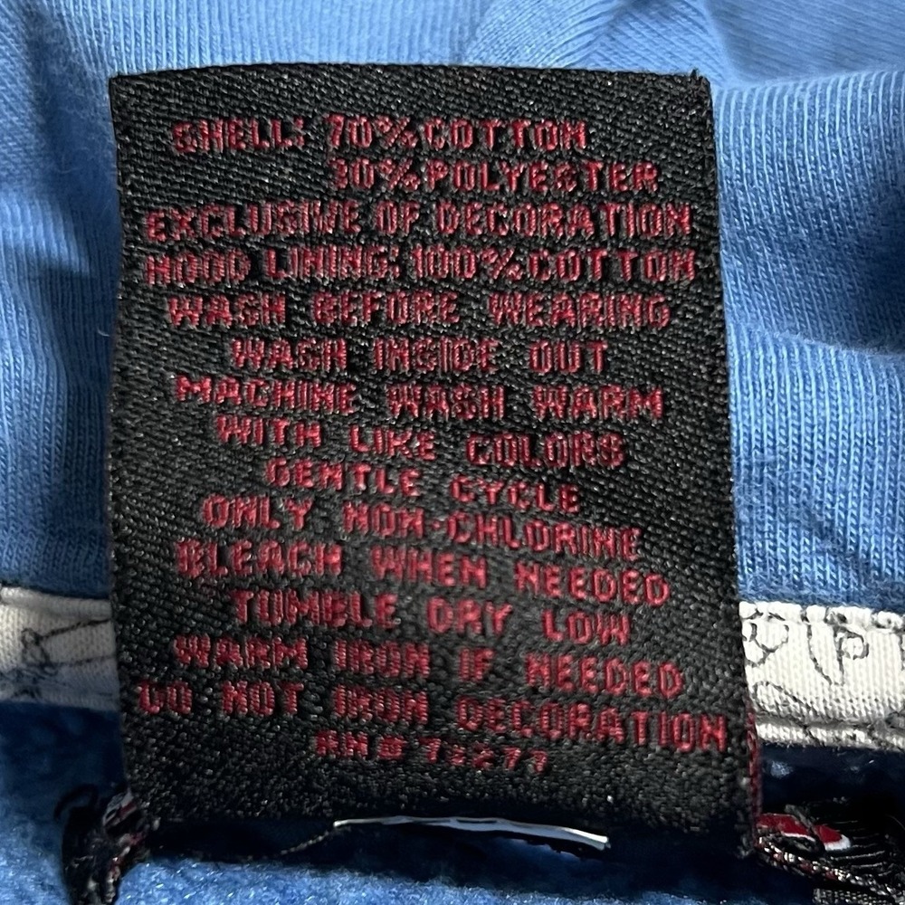 Y2K Hawk Boys Size XL 7X Blue Argyle Graphic Zip Up Hoodie Tony Hawk *READ - Picture 9 of 9